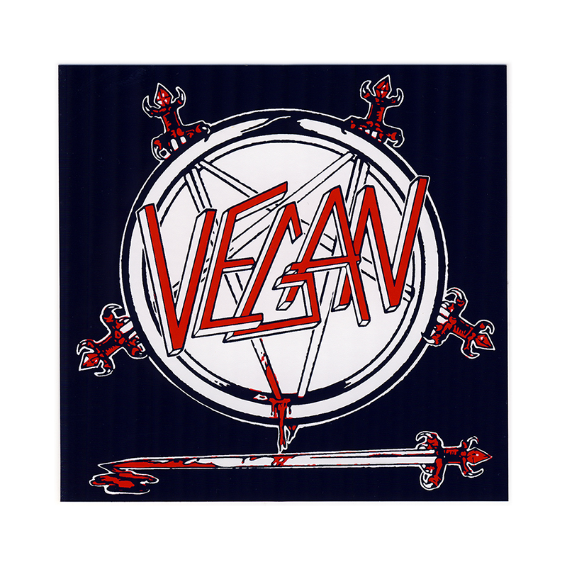 VEGAN Slayer Large Sticker, 4.25 x 4.25 inches - Free USA Shipping