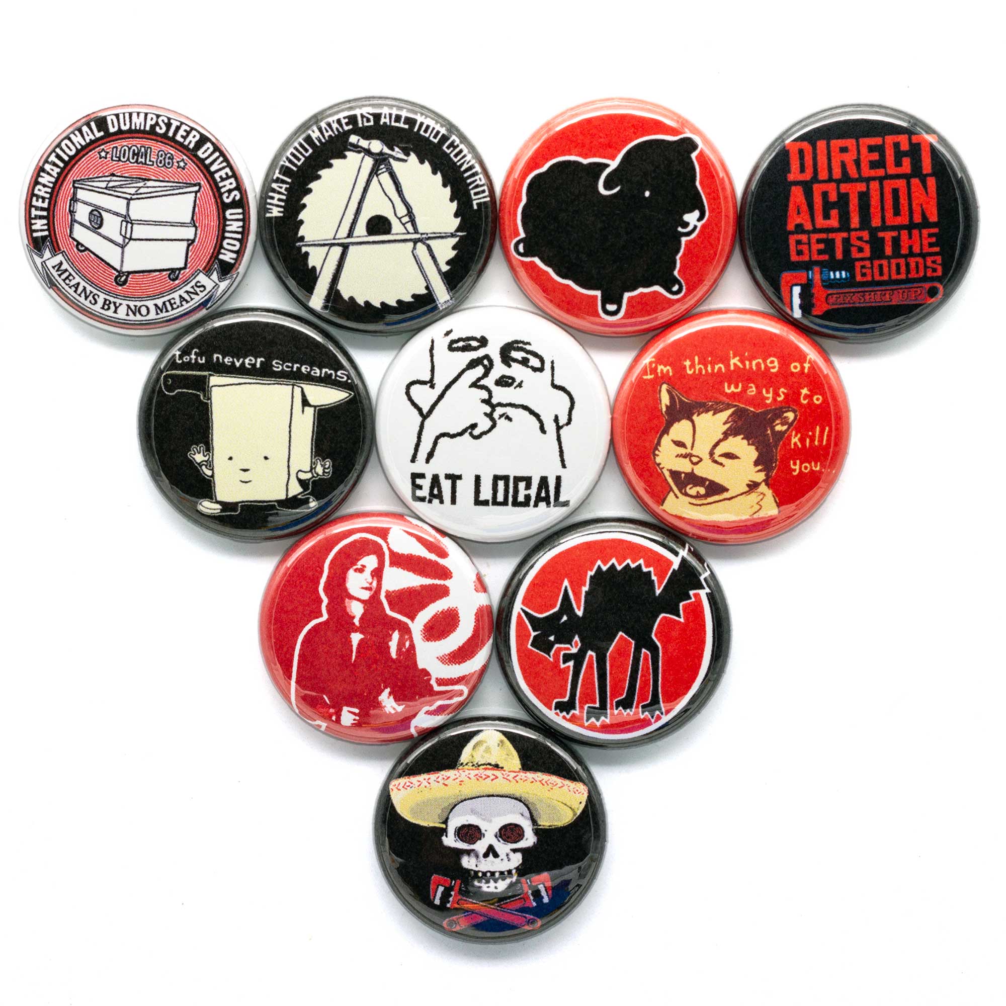 Hungry Knife Classics Button Pack.